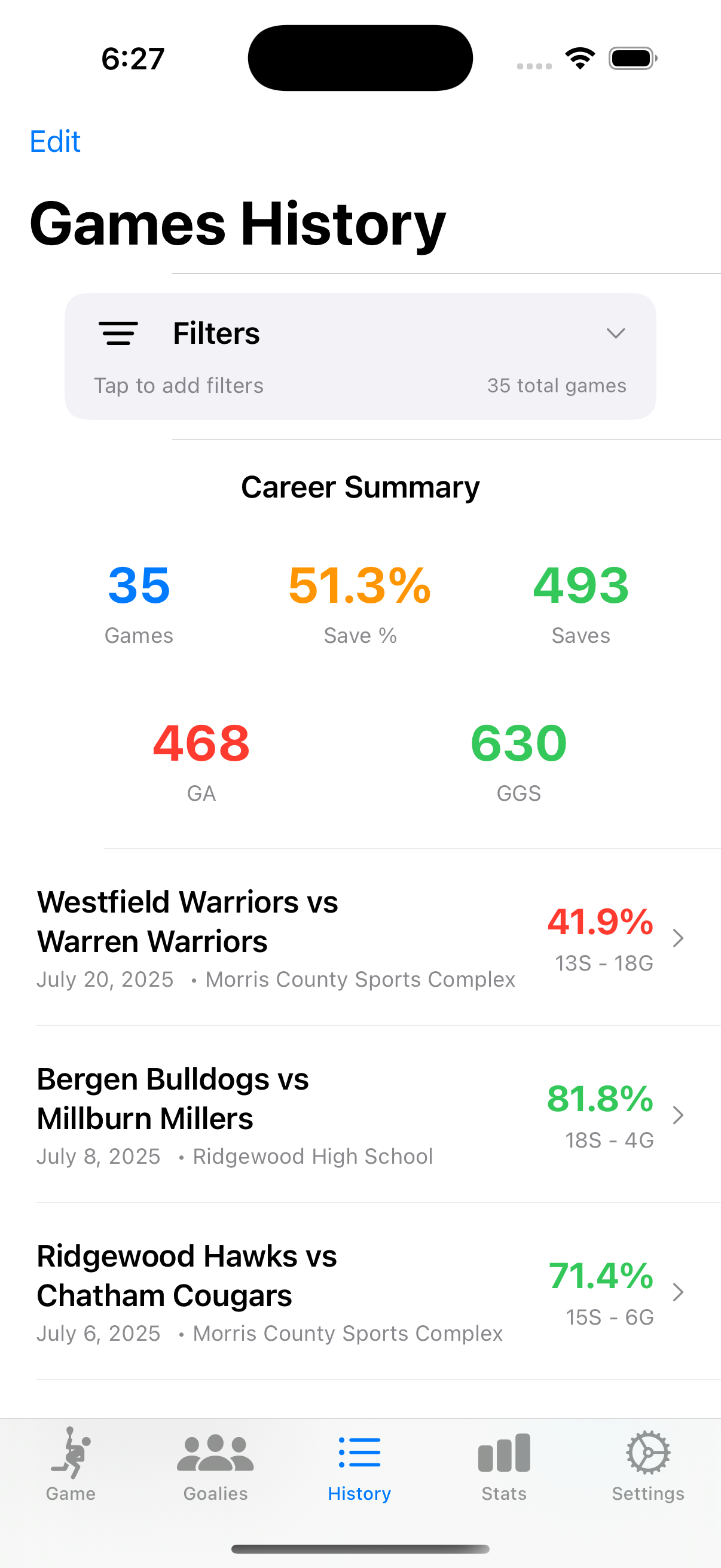 Game history